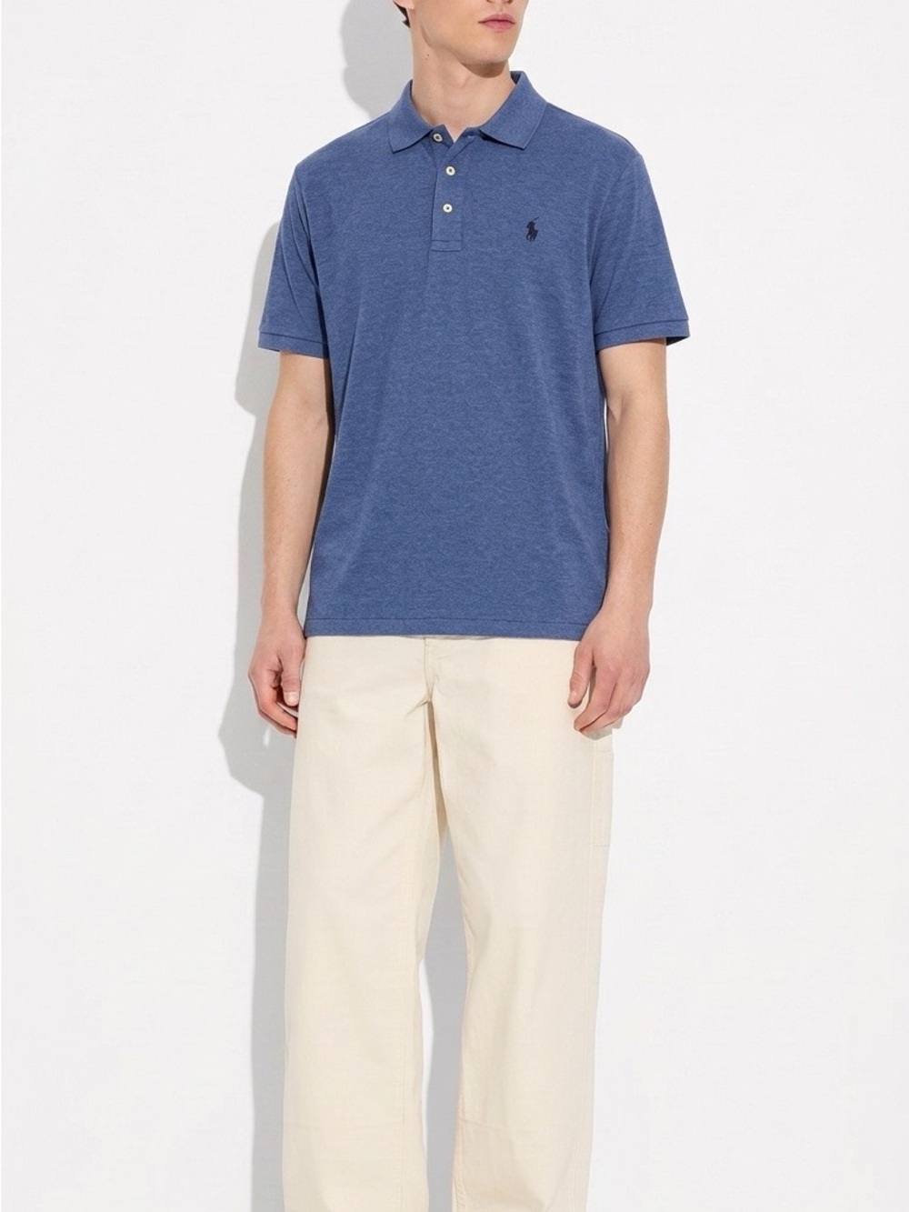 Ralph Lauren Heathered Blue Short-Sleeve Polo